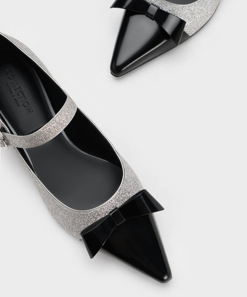 「CHARLES & KEITH」 シューズ 25.5cm シルバー レディース_画像7