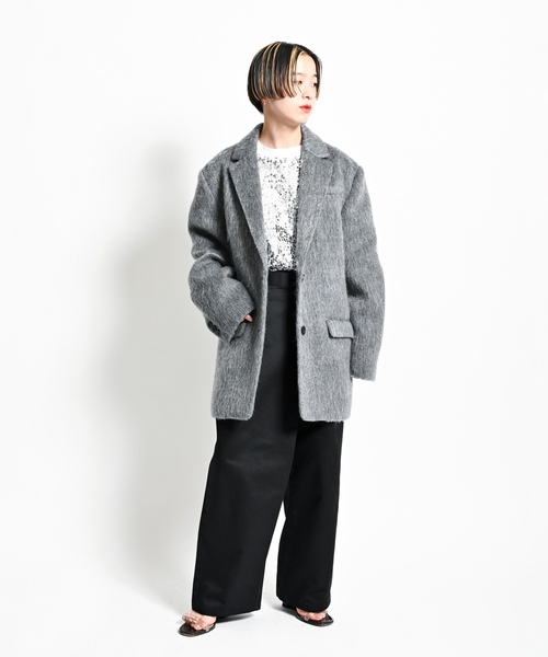 「CITYSHOP」 テーラードジャケット 38 グレー レディース_画像4