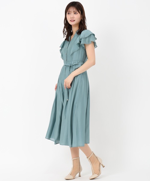 「MISCH MASCH」 半袖ワンピース M チャコールグレー レディース_画像6