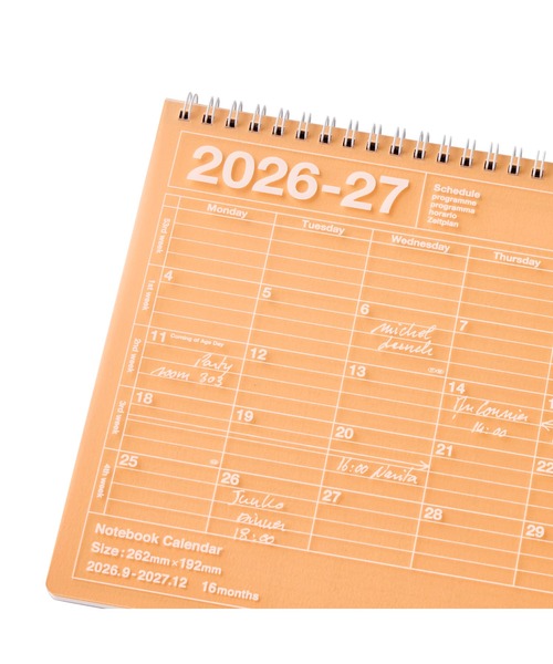 2026年用オレンジスケジュール帳　中古 MARK'S（マークス） 手帳 手帳 2027 スケジュール帳 ダイアリー 2026年