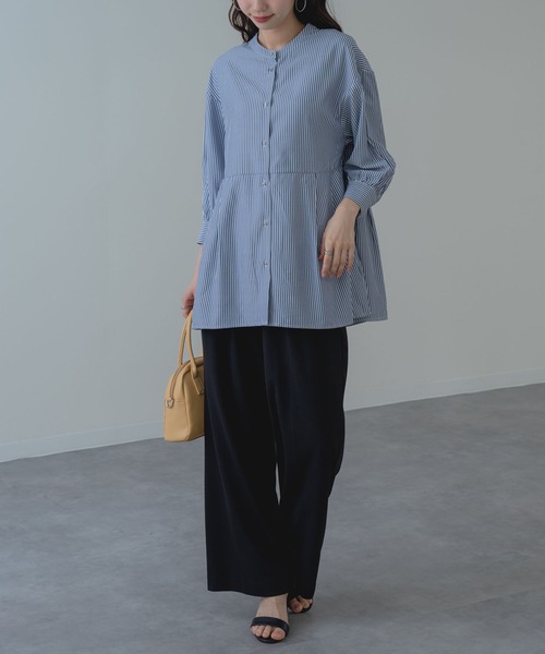 「ANNA LUNA」 長袖チュニック MEDIUM サックスブルー レディース_画像3