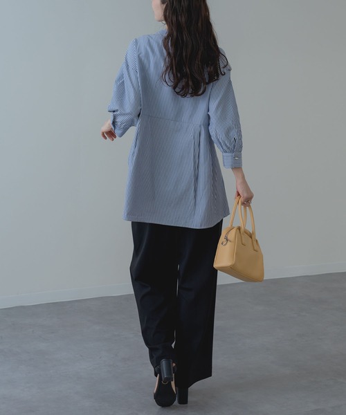 「ANNA LUNA」 長袖チュニック MEDIUM サックスブルー レディース_画像4