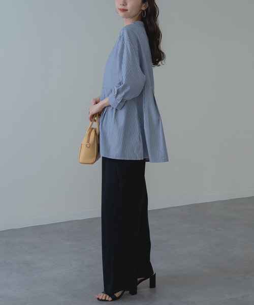 「ANNA LUNA」 長袖チュニック MEDIUM サックスブルー レディース_画像5