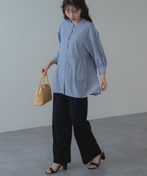 「ANNA LUNA」 長袖チュニック MEDIUM サックスブルー レディース_画像6