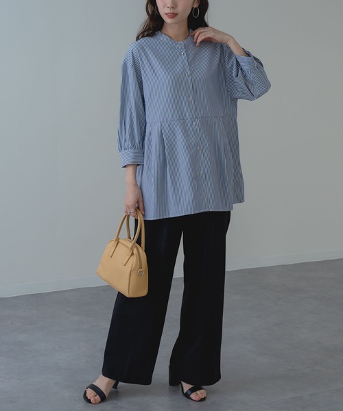 「ANNA LUNA」 長袖チュニック MEDIUM サックスブルー レディース_画像7