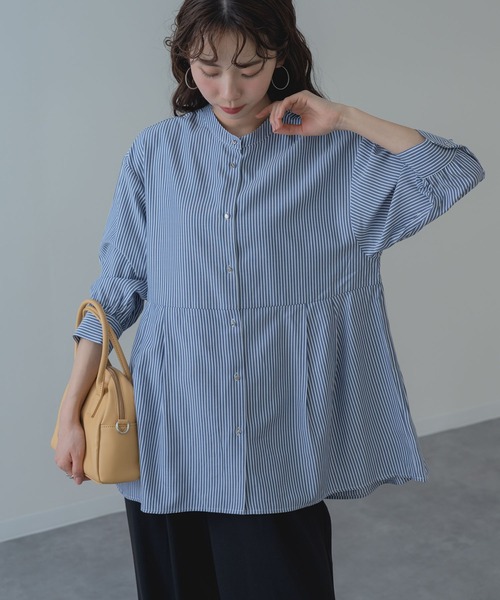 「ANNA LUNA」 長袖チュニック MEDIUM サックスブルー レディース_画像8