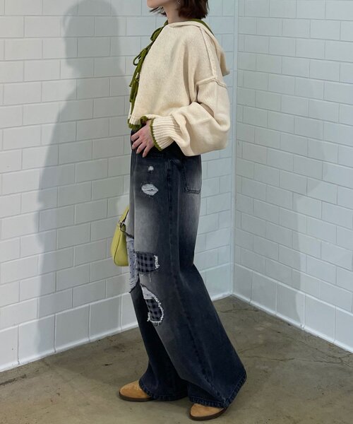 「CIAOPANIC」 デニムパンツ SMALL ブラウン レディース_画像7