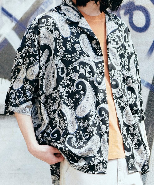 お得即納 シャツ ブラウス ドレープ リラックス アソート柄オープンカラーシャツ/アロハシャツ/柄シャツ ZOZOTOWN PayPayモール店 - 通販 - PayPayモール 新品