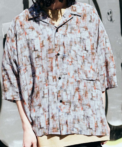 お得即納 シャツ ブラウス ドレープ リラックス アソート柄オープンカラーシャツ/アロハシャツ/柄シャツ ZOZOTOWN PayPayモール店 - 通販 - PayPayモール 新品