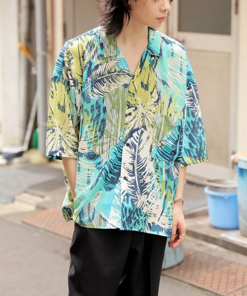 お得即納 シャツ ブラウス ドレープ リラックス アソート柄オープンカラーシャツ/アロハシャツ/柄シャツ ZOZOTOWN PayPayモール店 - 通販 - PayPayモール 新品