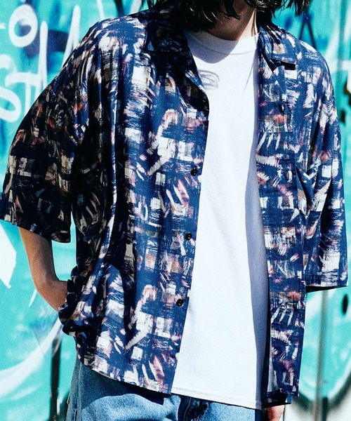 お得即納 シャツ ブラウス ドレープ リラックス アソート柄オープンカラーシャツ/アロハシャツ/柄シャツ ZOZOTOWN PayPayモール店 - 通販 - PayPayモール 新品