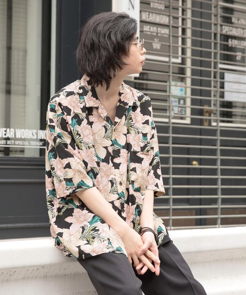 お得即納 シャツ ブラウス ドレープ リラックス アソート柄オープンカラーシャツ/アロハシャツ/柄シャツ ZOZOTOWN PayPayモール店 - 通販 - PayPayモール 新品
