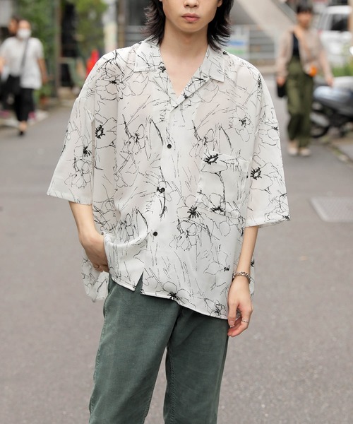 お得即納 シャツ ブラウス ドレープ リラックス アソート柄オープンカラーシャツ/アロハシャツ/柄シャツ ZOZOTOWN PayPayモール店 - 通販 - PayPayモール 新品