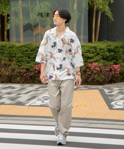 お得即納 シャツ ブラウス ドレープ リラックス アソート柄オープンカラーシャツ/アロハシャツ/柄シャツ ZOZOTOWN PayPayモール店 - 通販 - PayPayモール 新品
