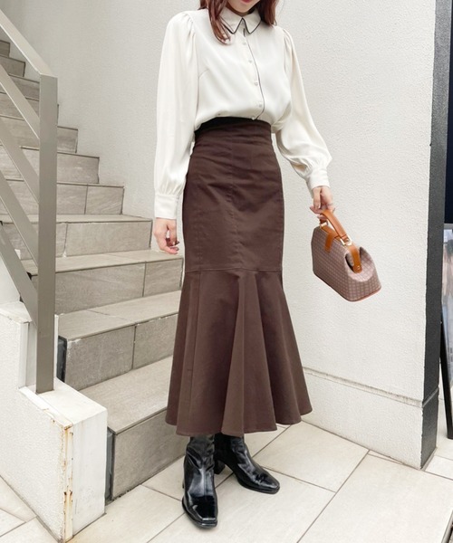 美品 アメノチハレ ギャザーパフスリーブ 比翼パールボタン ブラウス シャツ 白 美品 アメノチハレ ギャザーパフスリーブ 比翼パールボタン