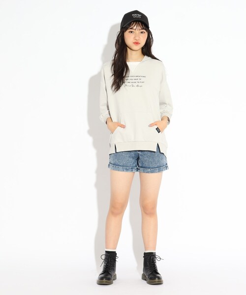 パーカー フード付チュニック7分袖トップス|ZOZOTOWN PayPayモール店|10