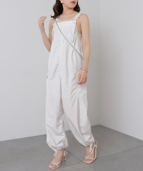 サロペット・オーバーオール・オールインワン akiki/my jumpsuit/white akiki/my jumpsuit/white サロペット・オーバーオール