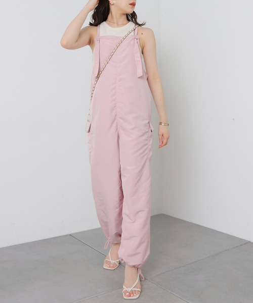 OUTILリネン ピンク サロペット ロング OUTILリネン ピンク サロペット ロング