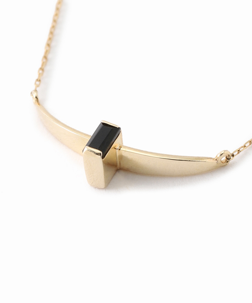 Lilas ネックレス ホライズンスクエアオニキスネックレス K10