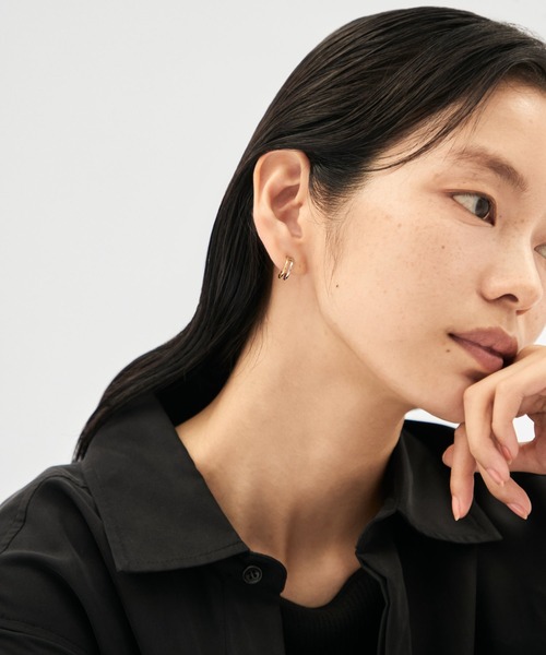 Jouete（ジュエッテ） ピアス ダブルライン ピアス コンビカラー