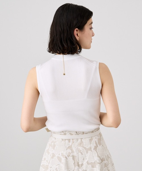 ニット セーター アセテートポリエステルノースリーブ レディース ANAYI ニット セーター アセテートポリエステルノースリーブ