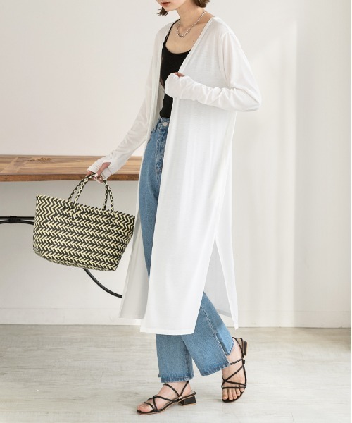 タイムセール⭐︎⭐︎美品【alcali】アルカリ　ロングカーディガン　uvカーディガ ロサブラン ロングカーディガン uvカット レディース 日焼け防止 日本
