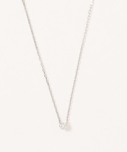 agete（アガット） ネックレス プラチナダイヤモンドネックレス