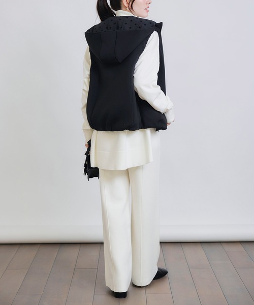 PICCIN PERLA ダウンベスト ベスト フロッキードットリバーシブル