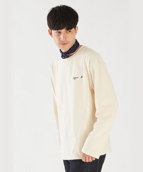 agnes b.（アニエスベー） tシャツ メンズ ロゴ プリント コットン