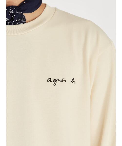 3(L)★アニエスb★ロゴ長袖Tシャツ★新品 agnes b.（アニエスベー） tシャツ メンズ ロゴ コットン 長袖 Tシャツ
