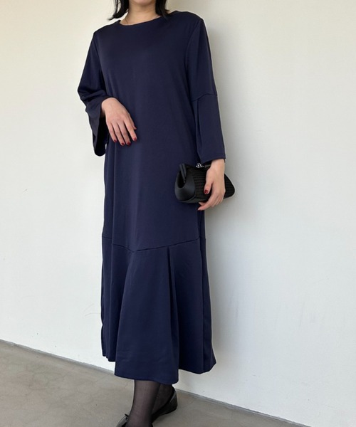 a lot of love ワンピース ベルスリーブ フレアワンピース : ZOZOTOWN