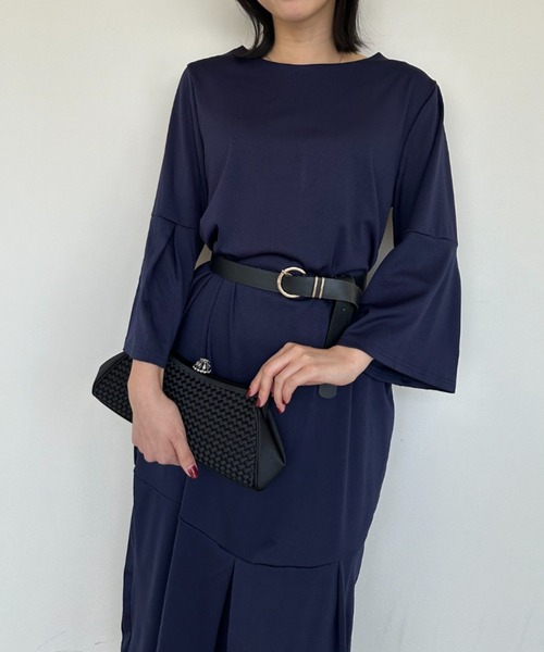 a lot of love ワンピース ベルスリーブ フレアワンピース : ZOZOTOWN