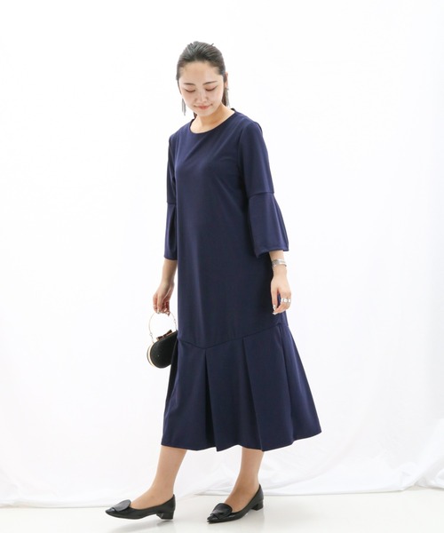 a lot of love ワンピース ベルスリーブ フレアワンピース : ZOZOTOWN