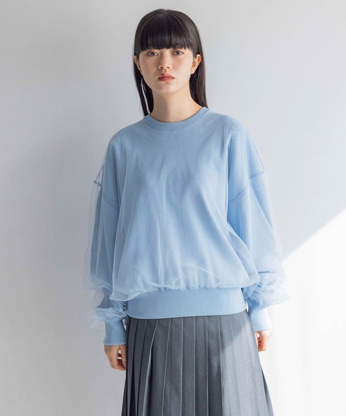 tシャツ チュールドッキングニット 110300 レディース