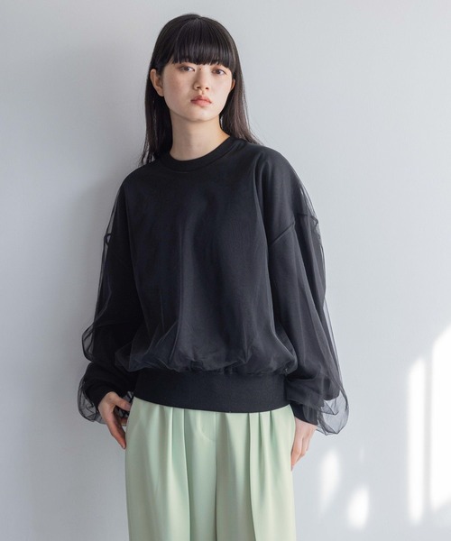 tシャツ チュールドッキングニット 110300 レディース tシャツ チュールドッキングニット 110300 レディース