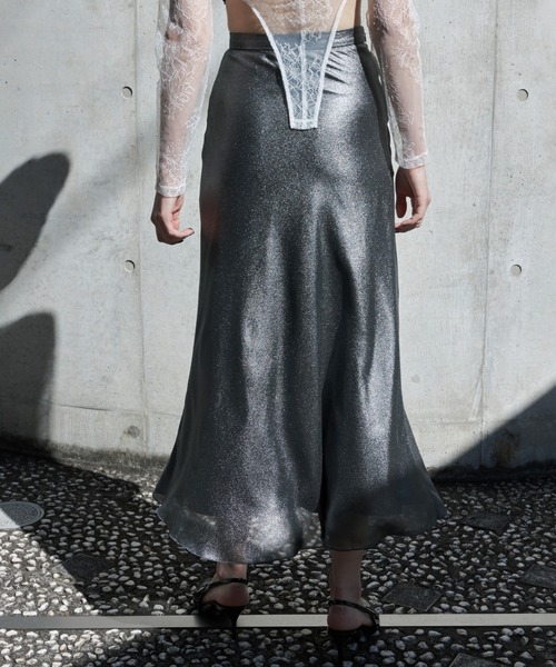 JOSEMOON LIC FLOW SKIRT サイズ36 JOSE MOON スカート METALIC FLOW SKIRT/メタリックフロー