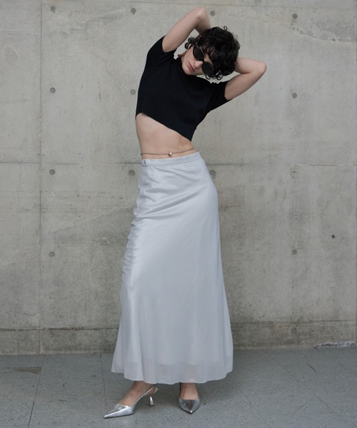 JOSEMOON LIC FLOW SKIRT サイズ36 JOSE MOON スカート METALIC FLOW SKIRT/メタリックフロー