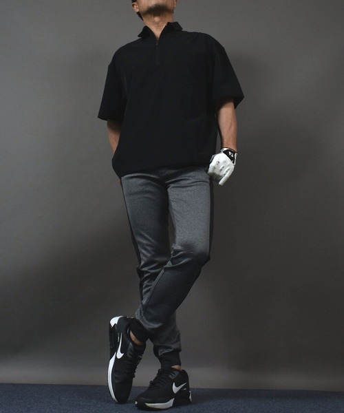 COMONGOLF（コモンゴルフ） ゴルフ ビッグシルエット 半袖ゴルフZIP