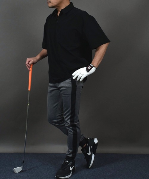 COMONGOLF（コモンゴルフ） ゴルフ ビッグシルエット 半袖ゴルフZIP