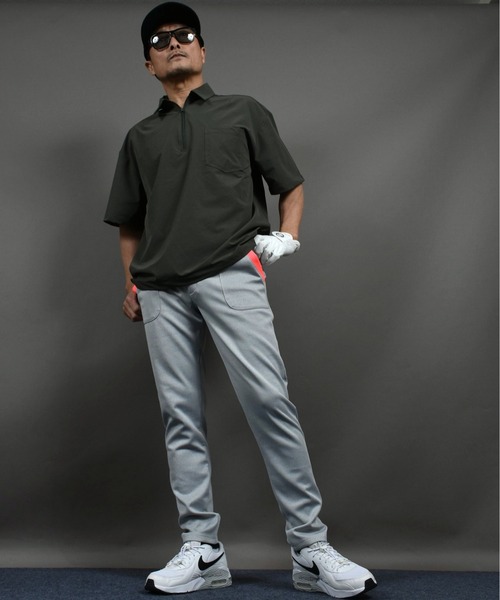 COMONGOLF（コモンゴルフ） ゴルフ ビッグシルエット 半袖ゴルフZIP