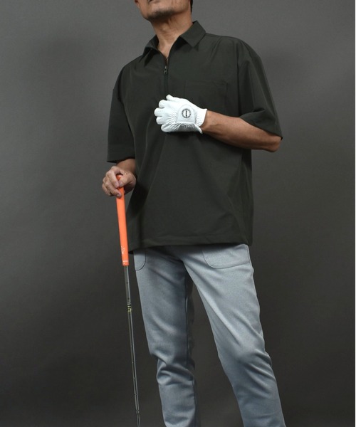 COMONGOLF（コモンゴルフ） ゴルフ ビッグシルエット 半袖ゴルフZIP