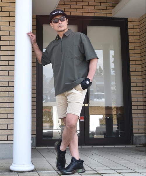 COMONGOLF（コモンゴルフ） ゴルフ ビッグシルエット 半袖ゴルフZIP