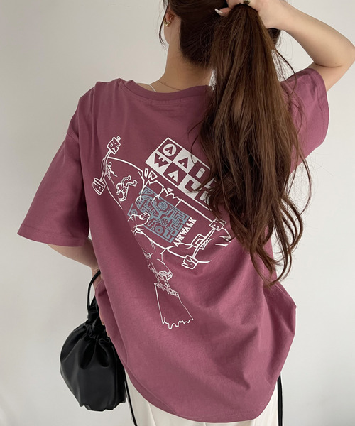 Ada. tシャツ 半袖 AIR WALK 半袖 バックプリント Tシャツ レディース 