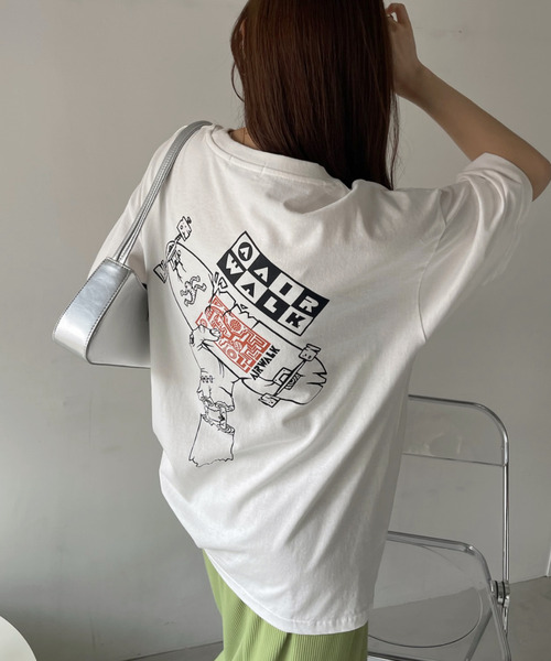 Ada. tシャツ AIR WALK 半袖 バックプリント Tシャツ レディース