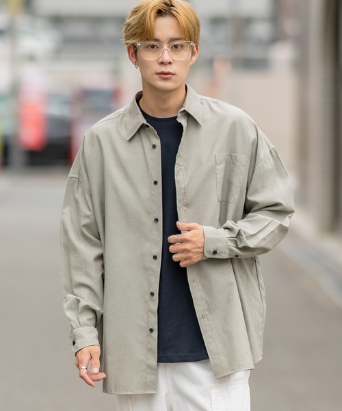 improves シャツ 無地・ストライプ 長袖シャツ メンズ