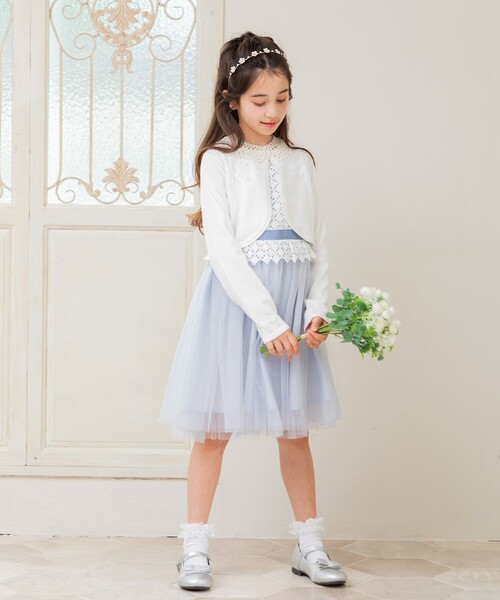 組曲 カーディガン 「110-140cm」レーシー ボレロ キッズ 子供服