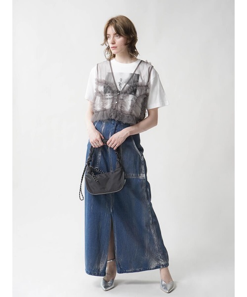 ベスト ジレ FRILL TULLE LAYERED VEST レディース ベスト ジレ FRILL TULLE LAYERED VEST レディース : ZOZOTOWN