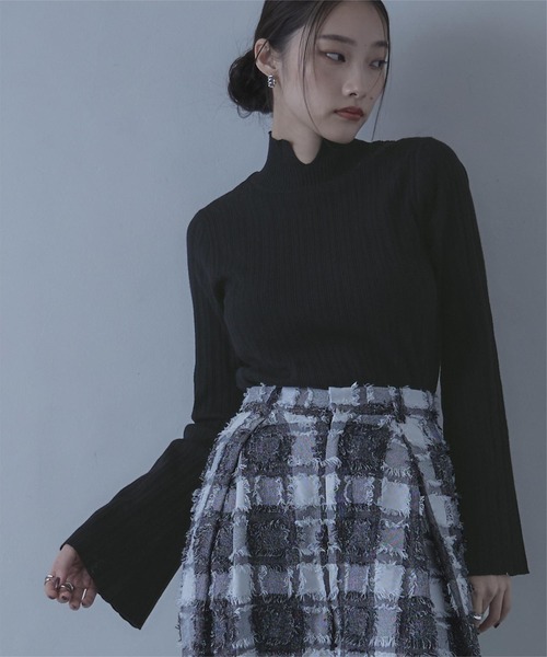 DIESEL Mフリッシリフニットフレアミティトレス 【関税込】 miette ニット セーター ランダムリブフレアスリーブニット