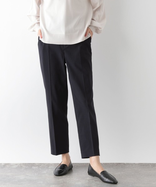 【45R】極美品 モールサージ　ストレッチスリムパンツ 2 アイボリー 45R】極美品 モールサージ ストレッチスリムパンツ 2 アイボリー