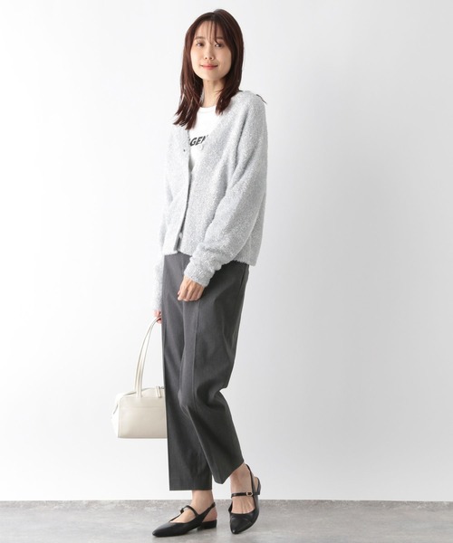 SLDO ブラック スリムフィットパンツ GLOBAL WORK パンツ スゴラクストレッチスリムストレートパンツ